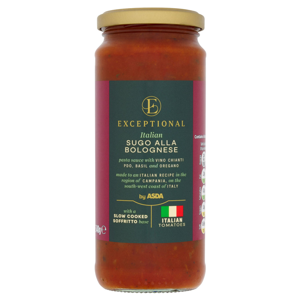 ASDA Italian Sugo Alla Bolognese 340g (British brand)