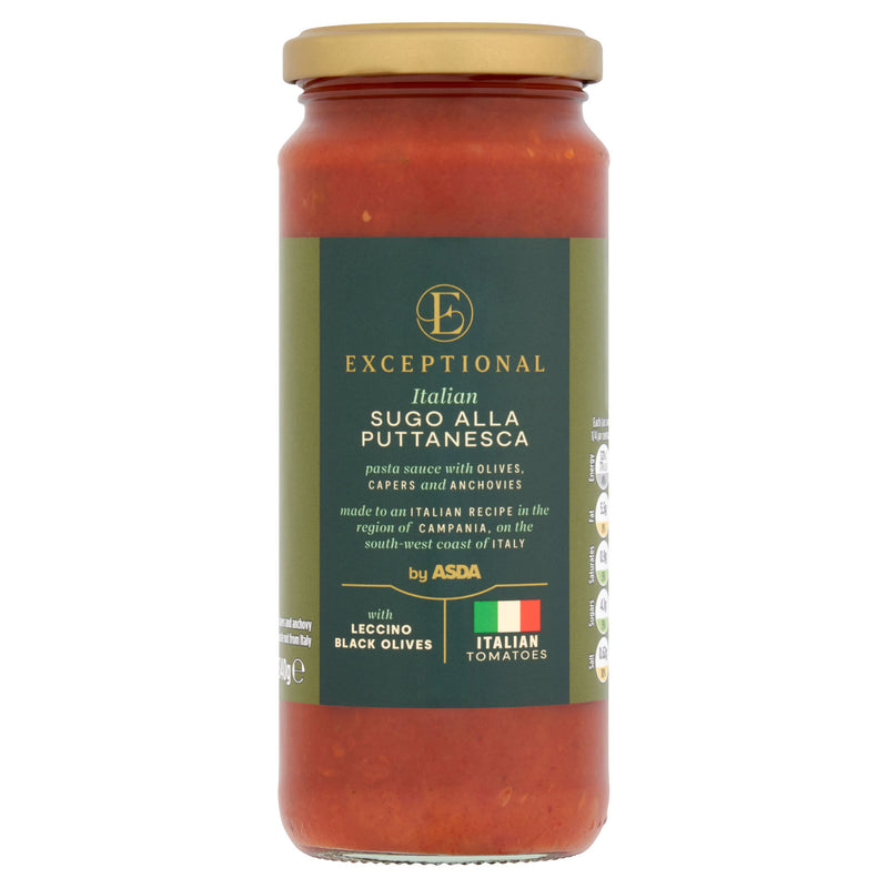 ASDA Italian Sugo Alla Puttanesca sauce 340g, imported from the UK