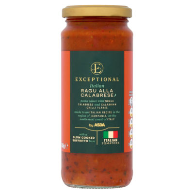 ASDA pasta sauce Ragu Alla Calabrese 340g, imported from the UK