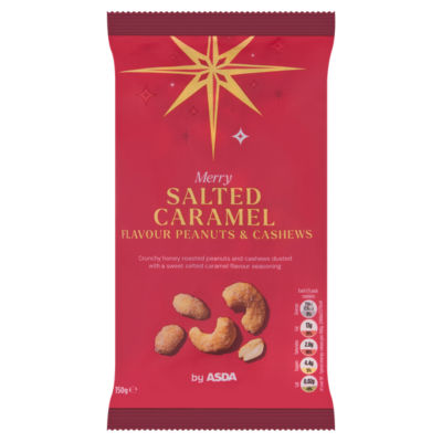 ASDA salted caramel peanuts and cashews honey roasted 150g, UK version