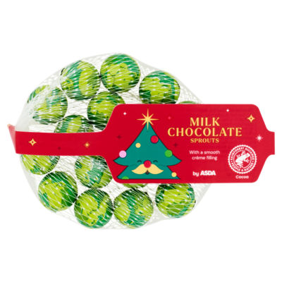 ASDA British milk chocolate sprouts 80g, UK version