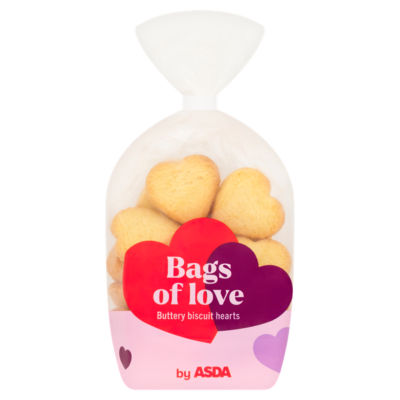 ASDA buttery biscuit hearts 200g, UK version