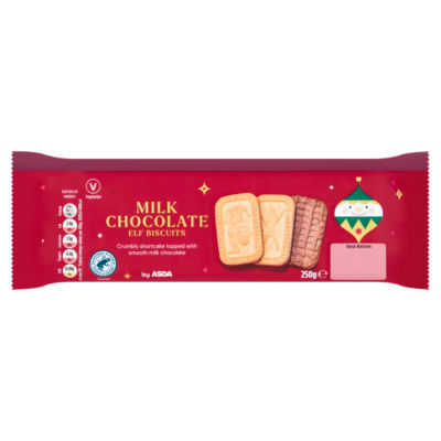 ASDA milk chocolate elf biscuits 250g - British product