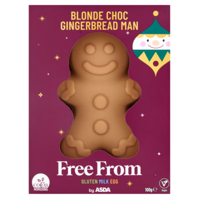 ASDA blonde chocolate gingerbread man 100g - British product