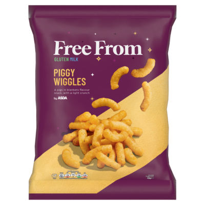 ASDA Piggy Wiggles pigs in blankets maize snacks 150g - British product