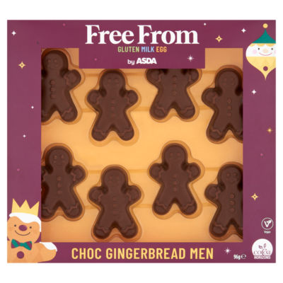 ASDA Free From chocolate gingerbread men 96g treat, UK version