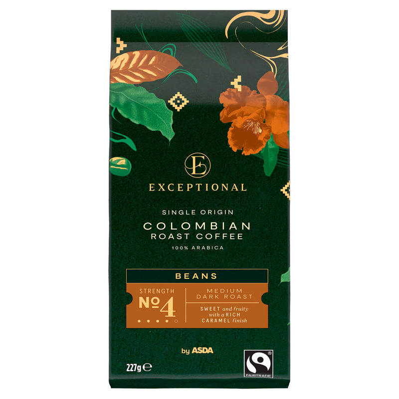 Asda Colombian roast coffee beans 227g, UK version
