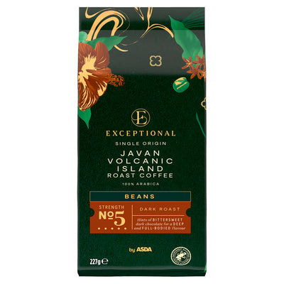 ASDA Asda Exceptional Javan Volcanic Island Roast Coffee Beans 227g- Buy online at McGrocer