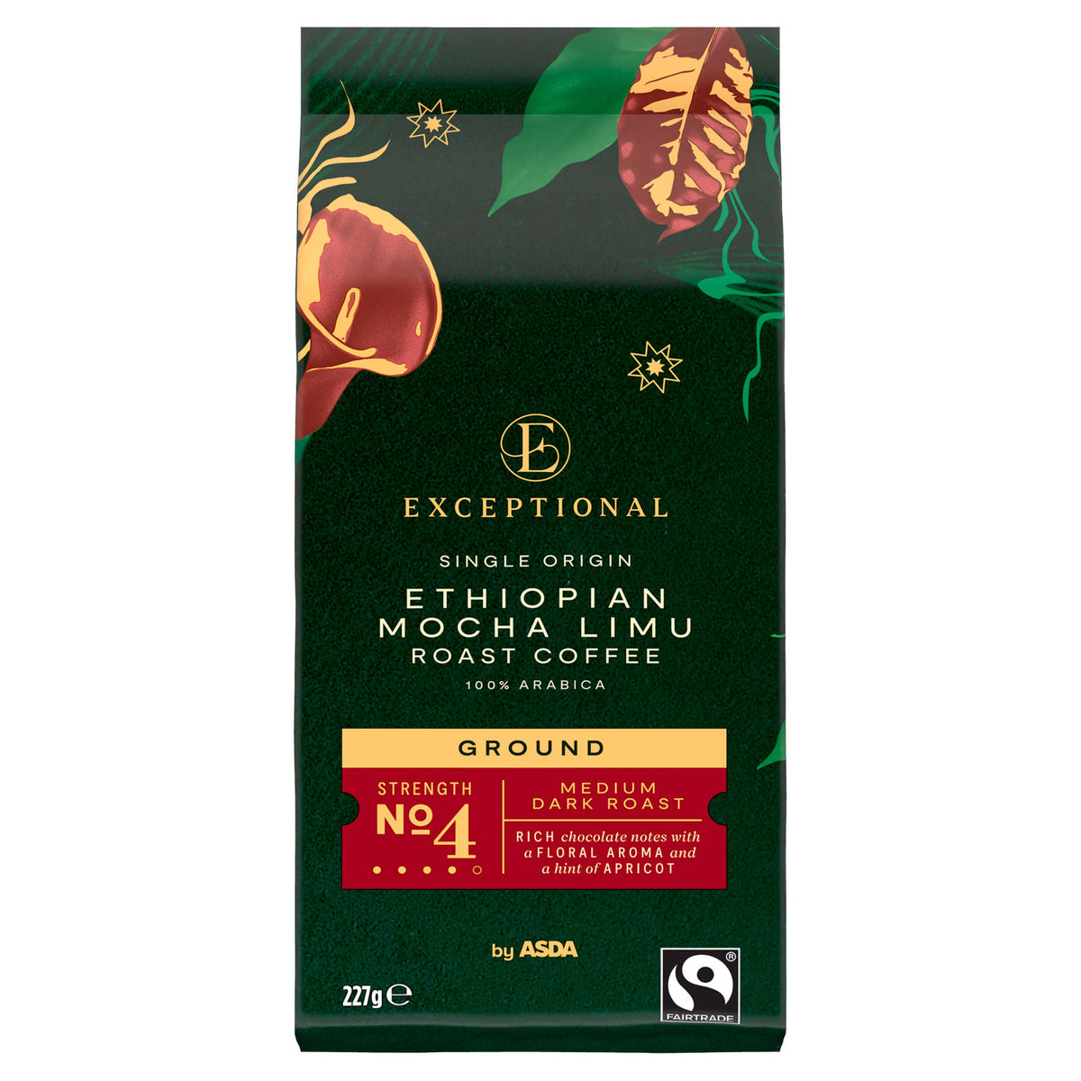 Asda Ethiopian Mocha Limu roast coffee 227g - British product