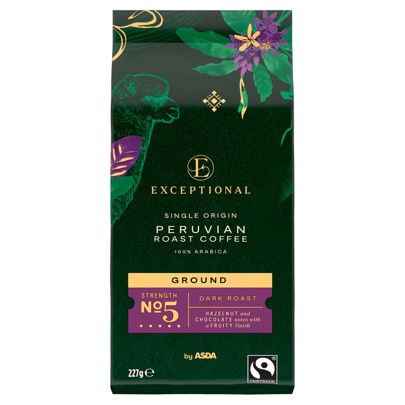 Asda Peruvian roast ground coffee 227g (British brand)