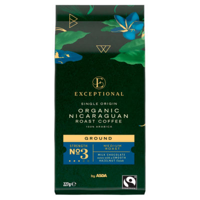 Asda organic Nicaraguan roast coffee 227g - British product