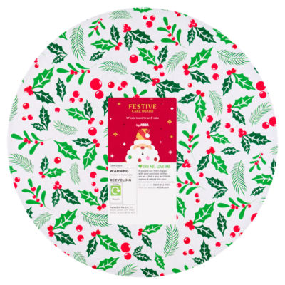 ASDA Festive Cake Board 10 inch (British brand)