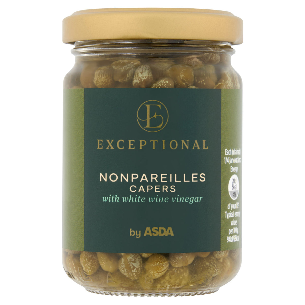 ASDA Nonpareilles Capers 140g - British product