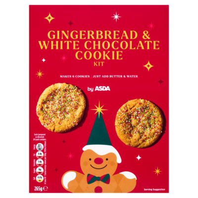 ASDA gingerbread and white chocolate cookie kit 265g - British product