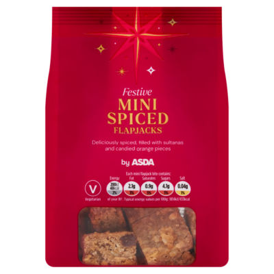 ASDA festive mini spiced flapjacks 88g (British brand)