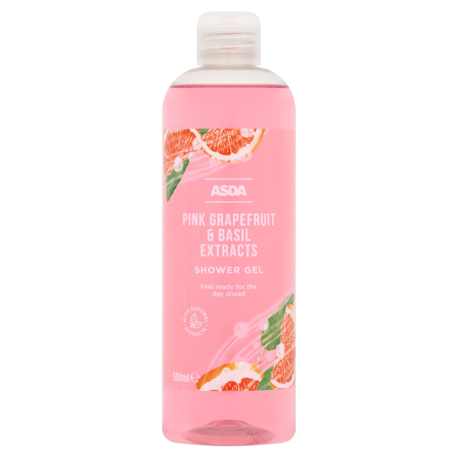 ASDA pink grapefruit and basil shower gel 500ml - British product