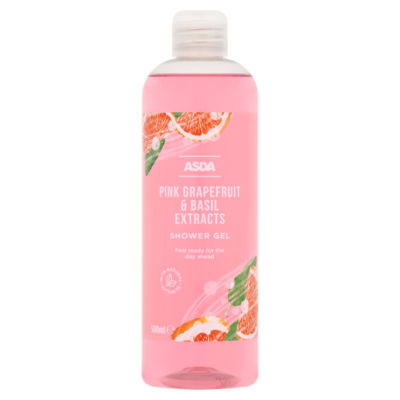 ASDA pink grapefruit and basil shower gel 500ml - British product