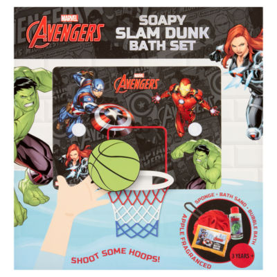 Marvel Avengers Soapy Slam Dunk bath set apple fragranced, UK version