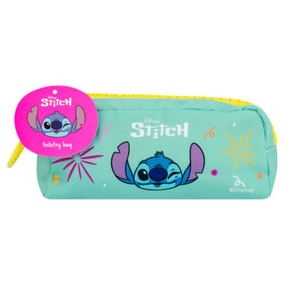 Disney Stitch toiletry bag with strawberry shower gel and lotion, UK version