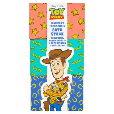 Disney Toy Story blueberry fragranced bath stack, imported from the UK