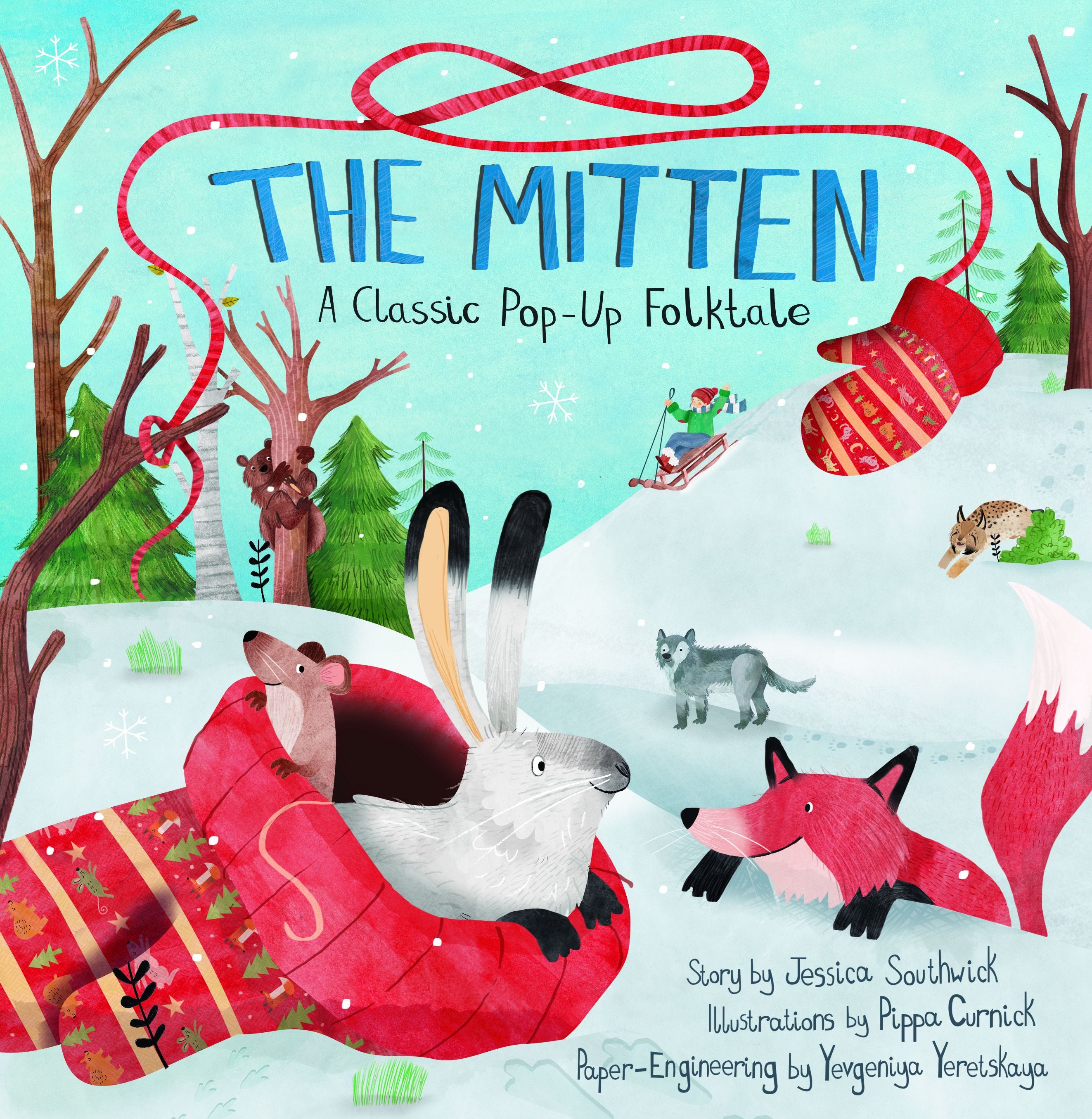 The Mitten Christmas pop-up book with pull tabs - British product