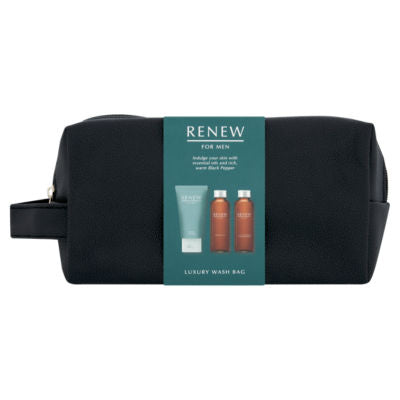 Renew for Men luxury wash bag set with shower gel and lotion (British brand)