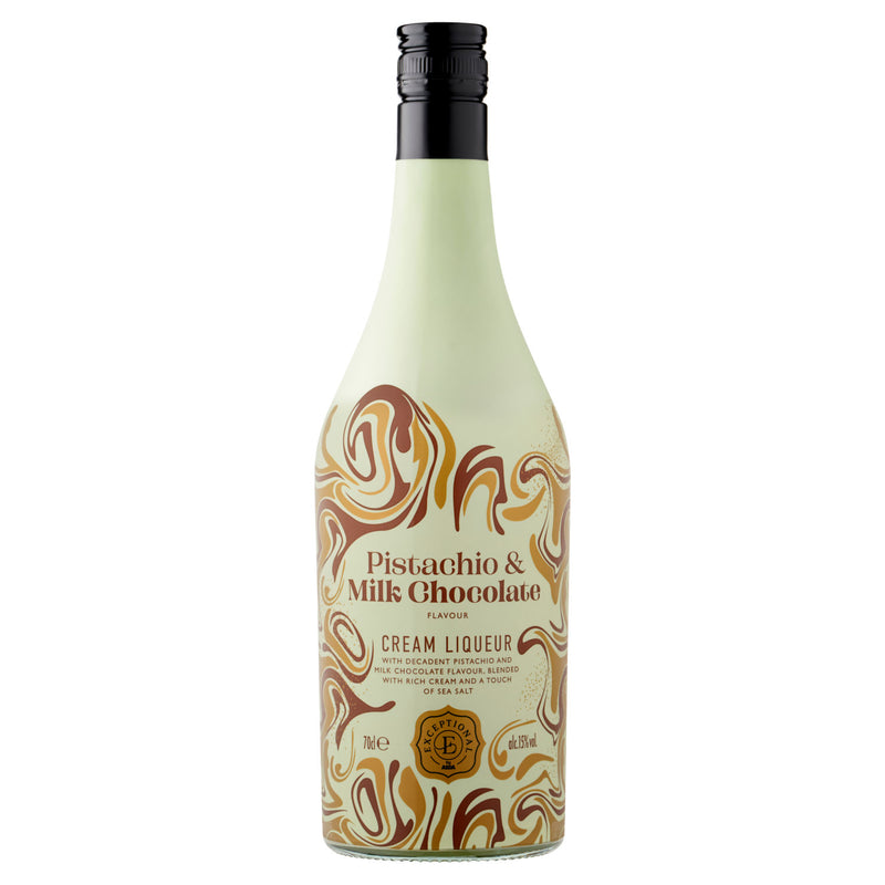 ASDA Exceptional pistachio milk chocolate cream liqueur 70cl, imported from the UK