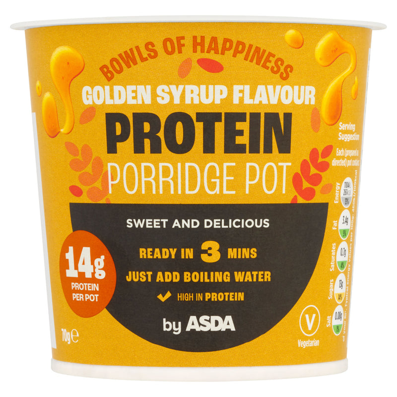 ASDA golden syrup flavour porridge pot 70g (British brand)