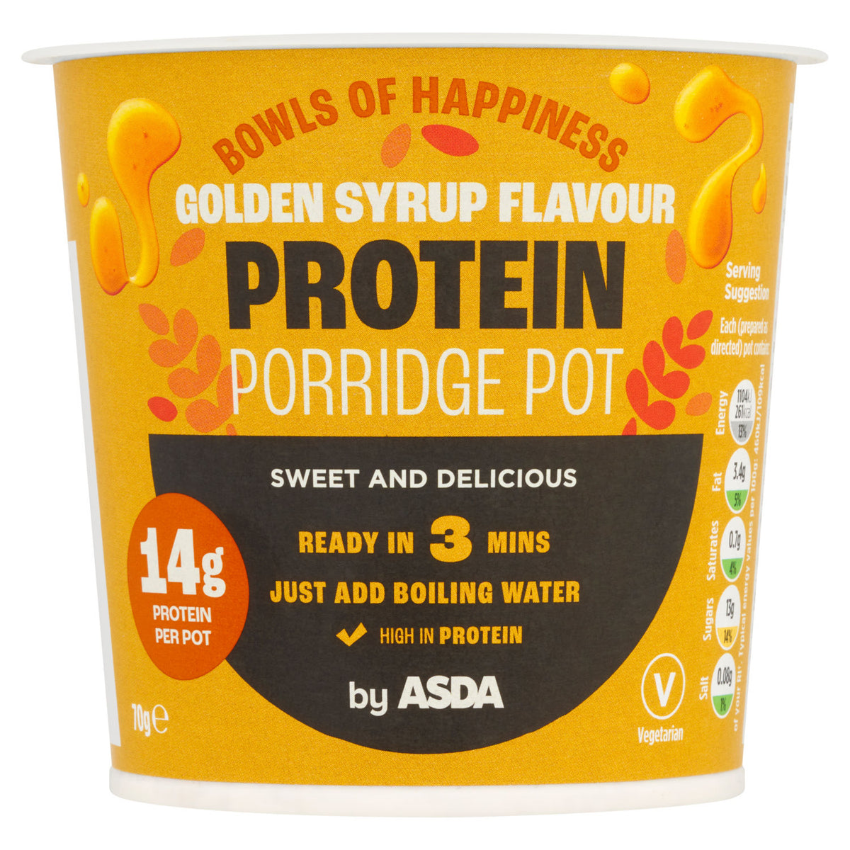ASDA golden syrup flavour porridge pot 70g (British brand)