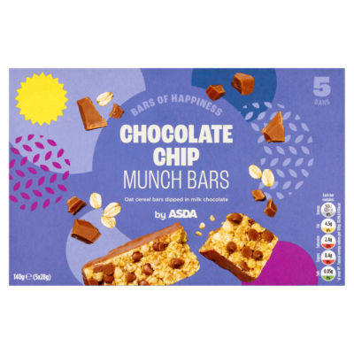 ASDA Chocolate Chip Munch Bars 140g - British product