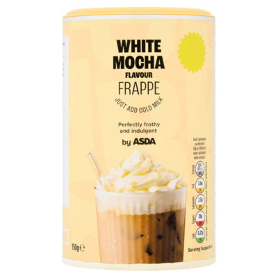 ASDA ASDA White Mocha Flavour Frappe Instant Coffee Drink 150g- Buy online at McGrocer