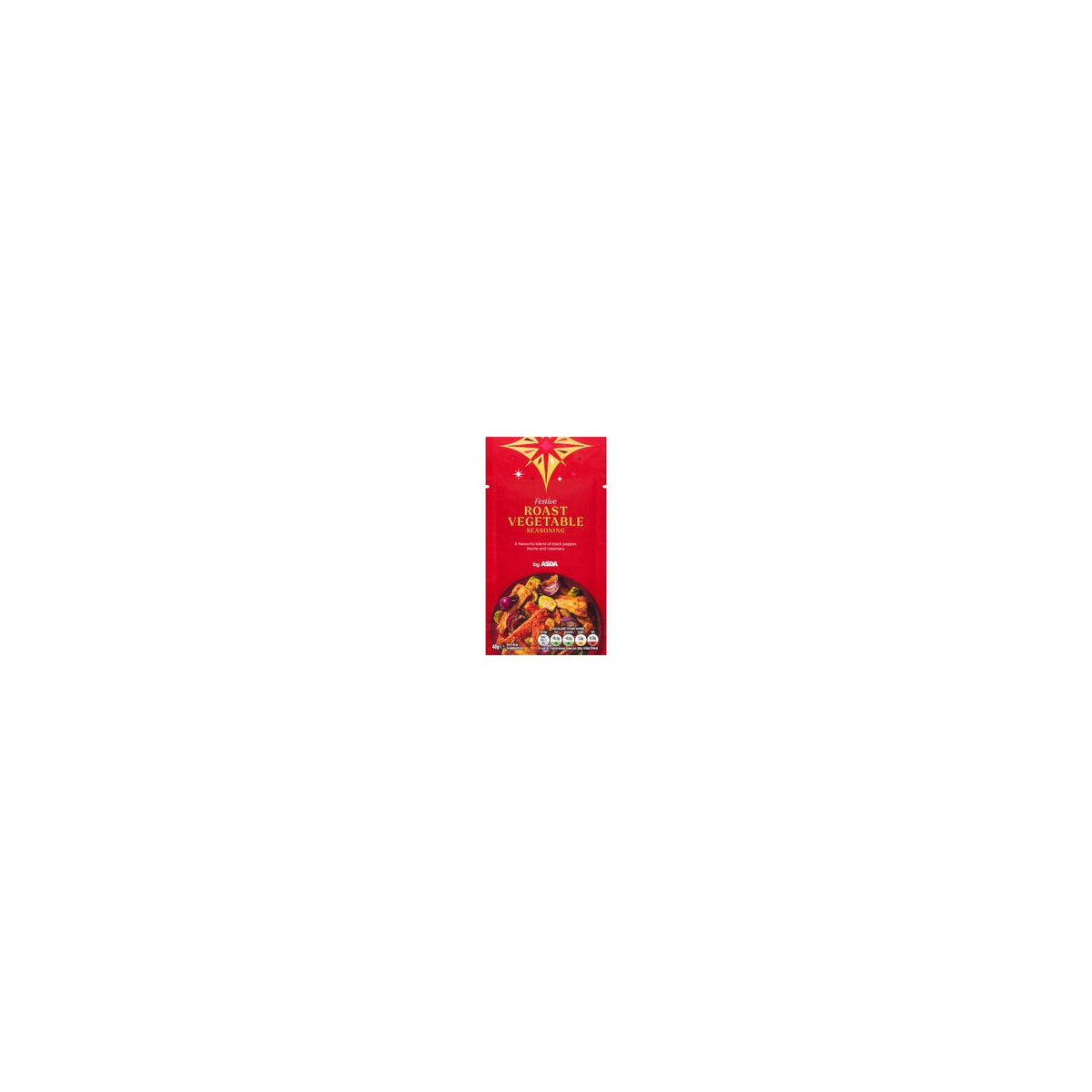 ASDA festive roast vegetable seasoning 40g, imported from the UK