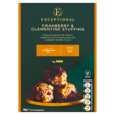 ASDA Cranberry & Clementine stuffing mix 110g, imported from the UK