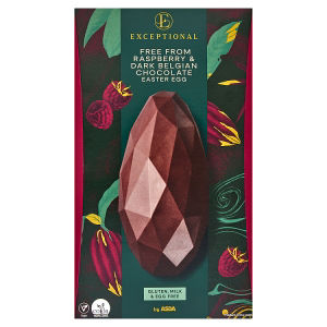 ASDA raspberry dark Belgian chocolate Easter egg 200g - British product
