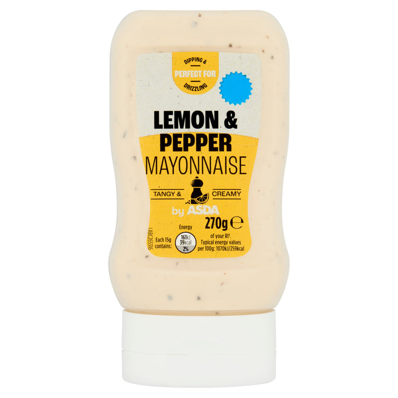 ASDA Lemon & Pepper mayonnaise 270g, imported from the UK