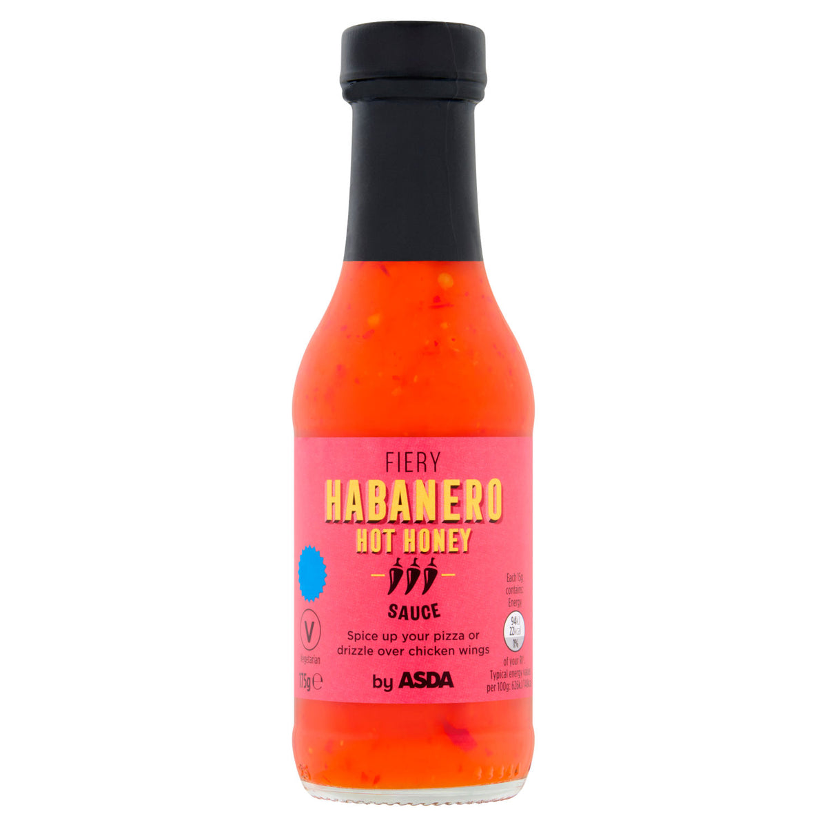 ASDA fiery habanero hot honey sauce 175g (British brand)