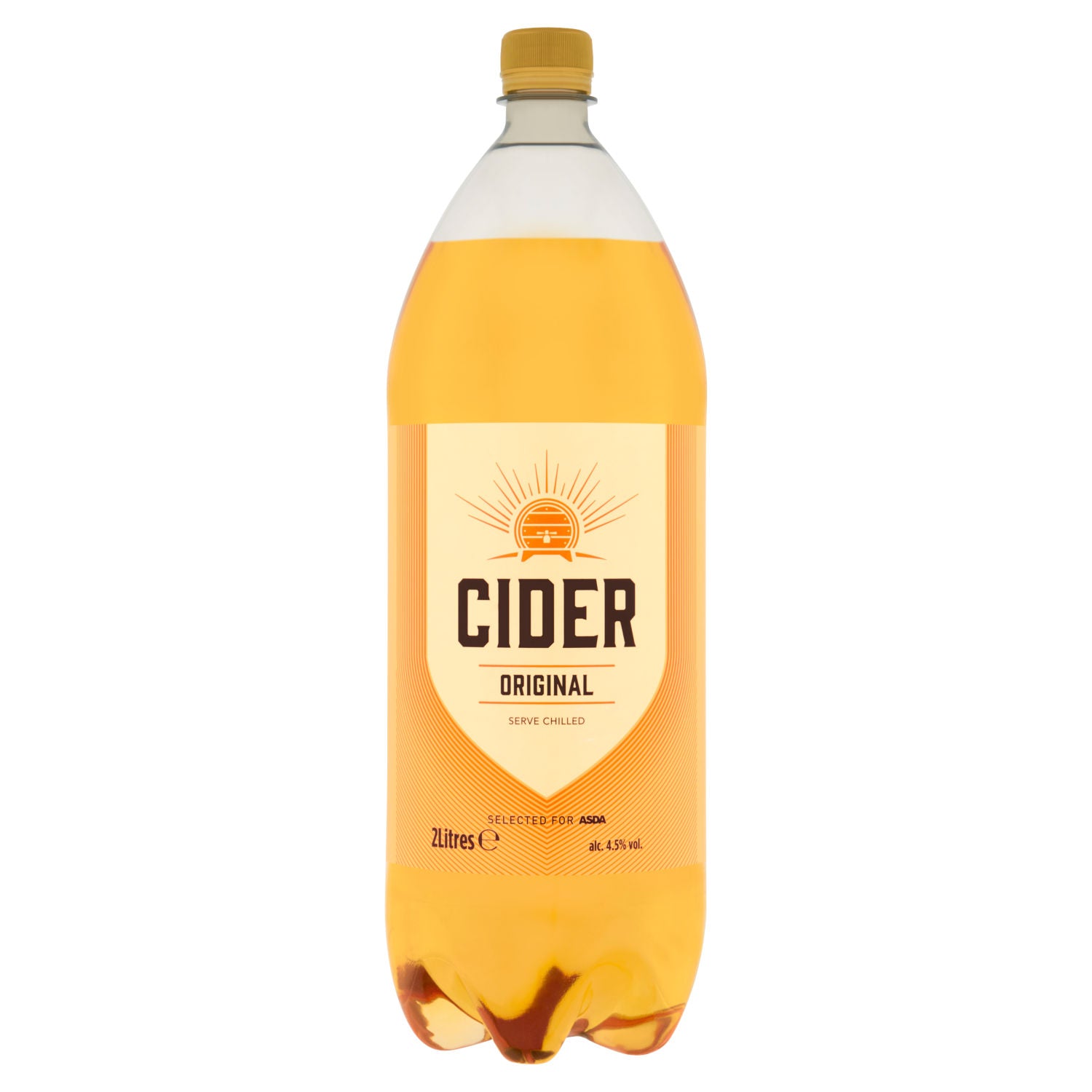 ASDA Cider Original dry cider 2 litres, imported from the UK