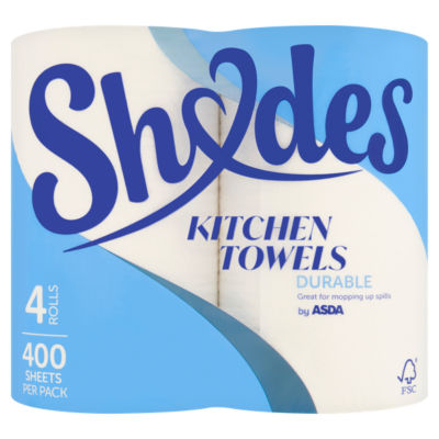 ASDA Shades kitchen towels 4 rolls (British brand)