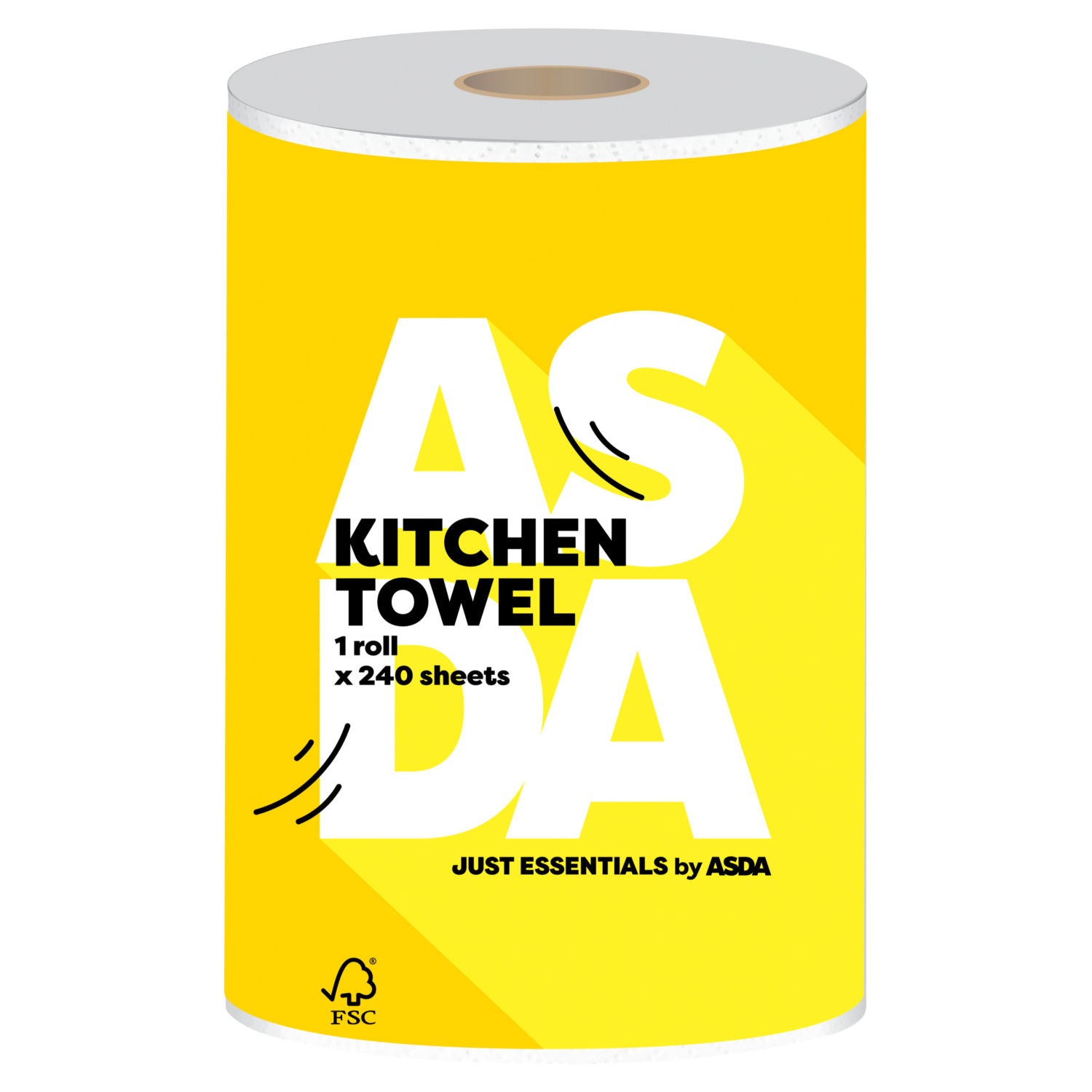 ASDA Just Essentials kitchen towel 1 roll 240 sheets - British product