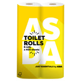 ASDA toilet rolls 6-pack 2-ply 400 sheets (British brand)