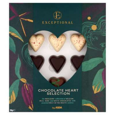 ASDA chocolate heart selection 118g, UK version