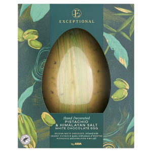 ASDA white chocolate pistachio egg 200g, imported from the UK