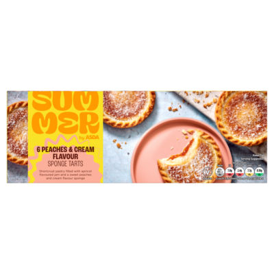 ASDA peaches and cream sponge tarts 6 pack (British brand)