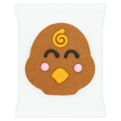 Charlie Chick gingerbread biscuit with icing (British brand)