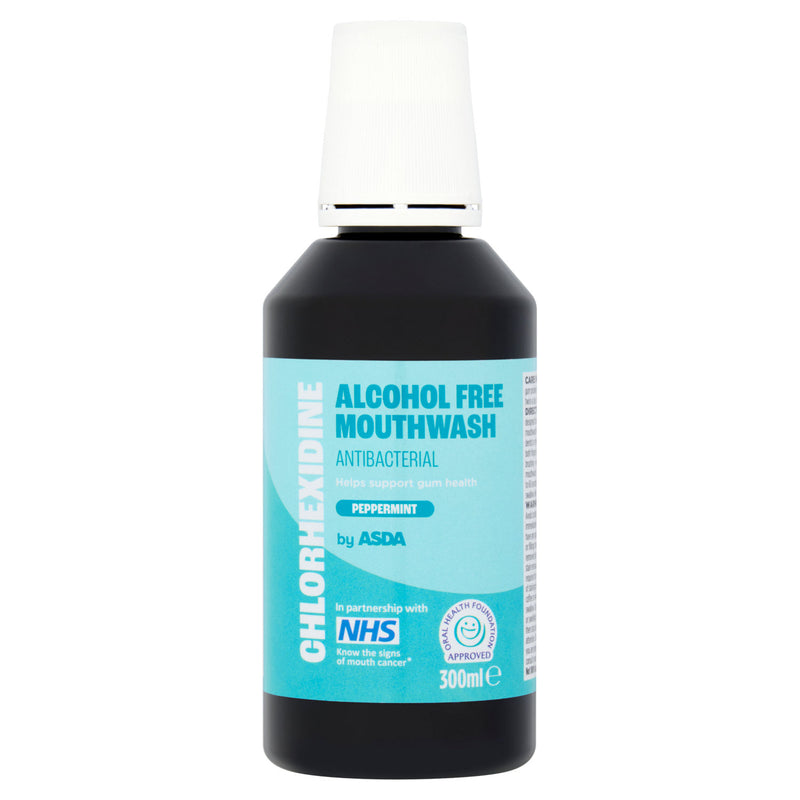 ASDA Chlorhexidine Peppermint Antibacterial Alcohol Free Mouthwash 300ml