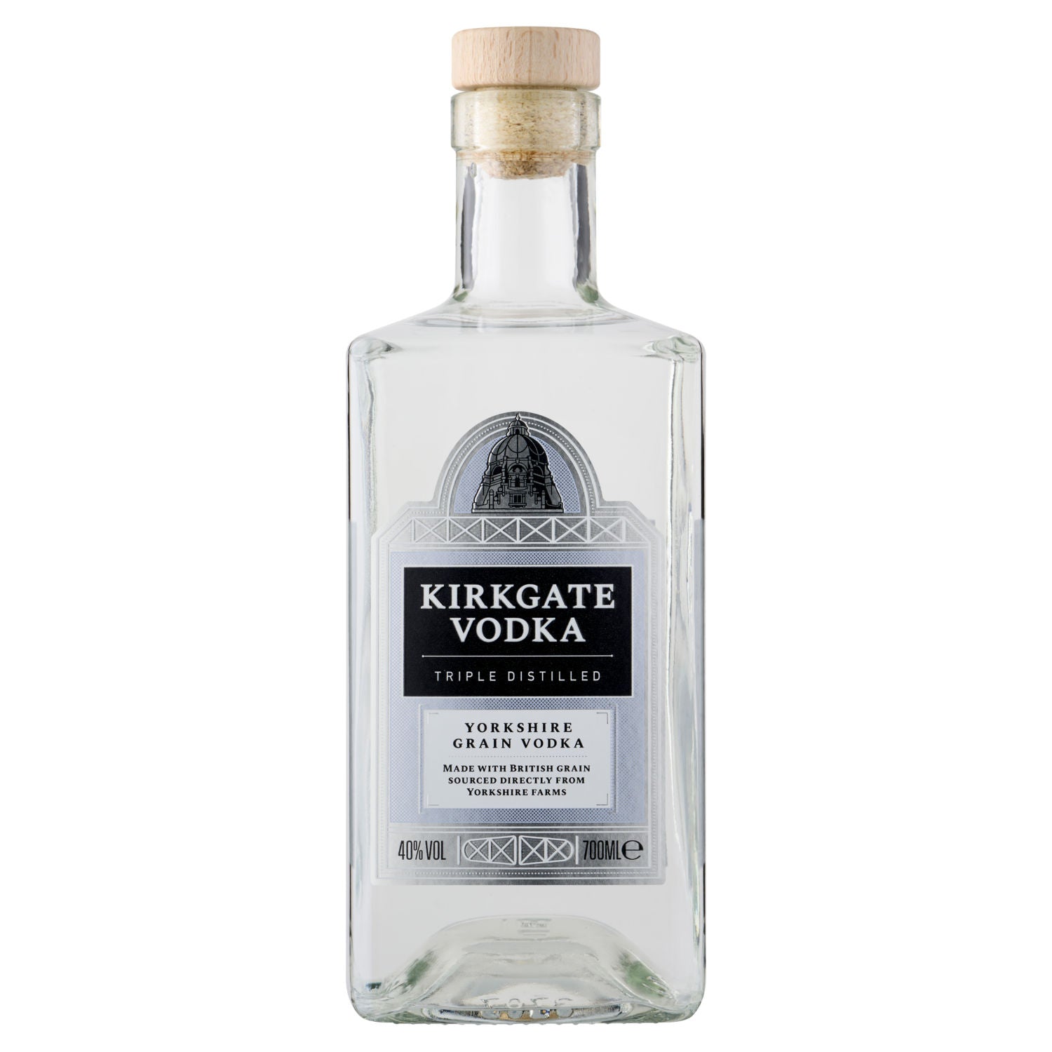 Kirkgate Vodka Yorkshire grain triple distilled 700ml (British brand)