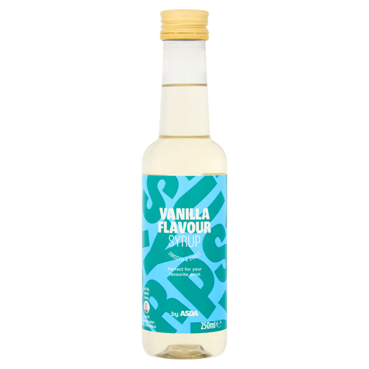 ASDA Vanilla Flavour Syrup 250ml, imported from the UK