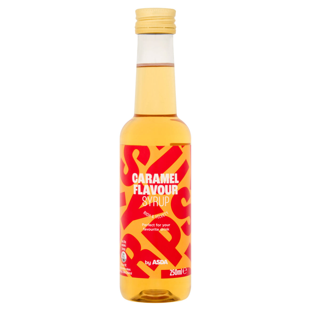 ASDA caramel flavour syrup 250ml - British product