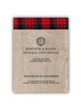 Fortnum & Mason personalised tartan hessian Santa sack medium (British brand)