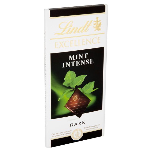 Lindt Excellence Intense Dark Mint Chocolate Bar   100g GOODS M&S   